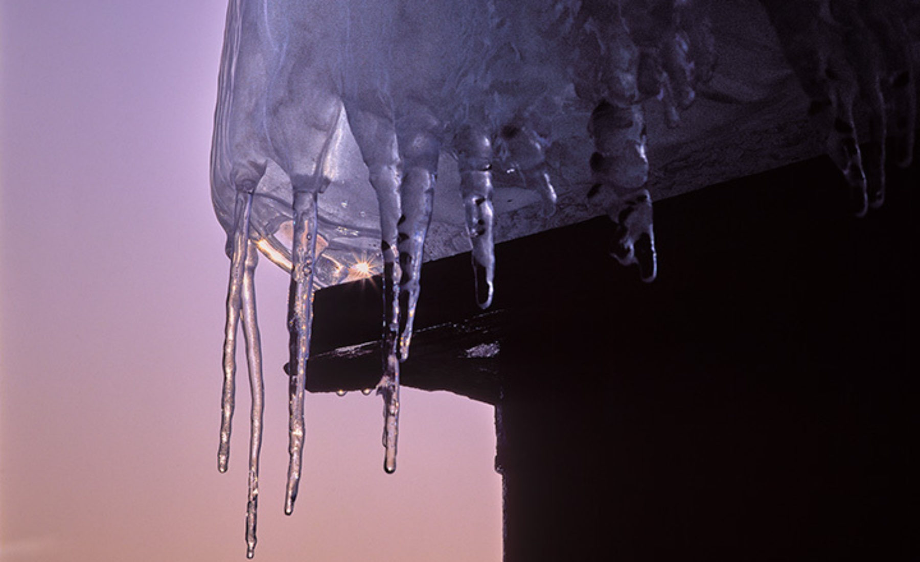 Icicles from different winters